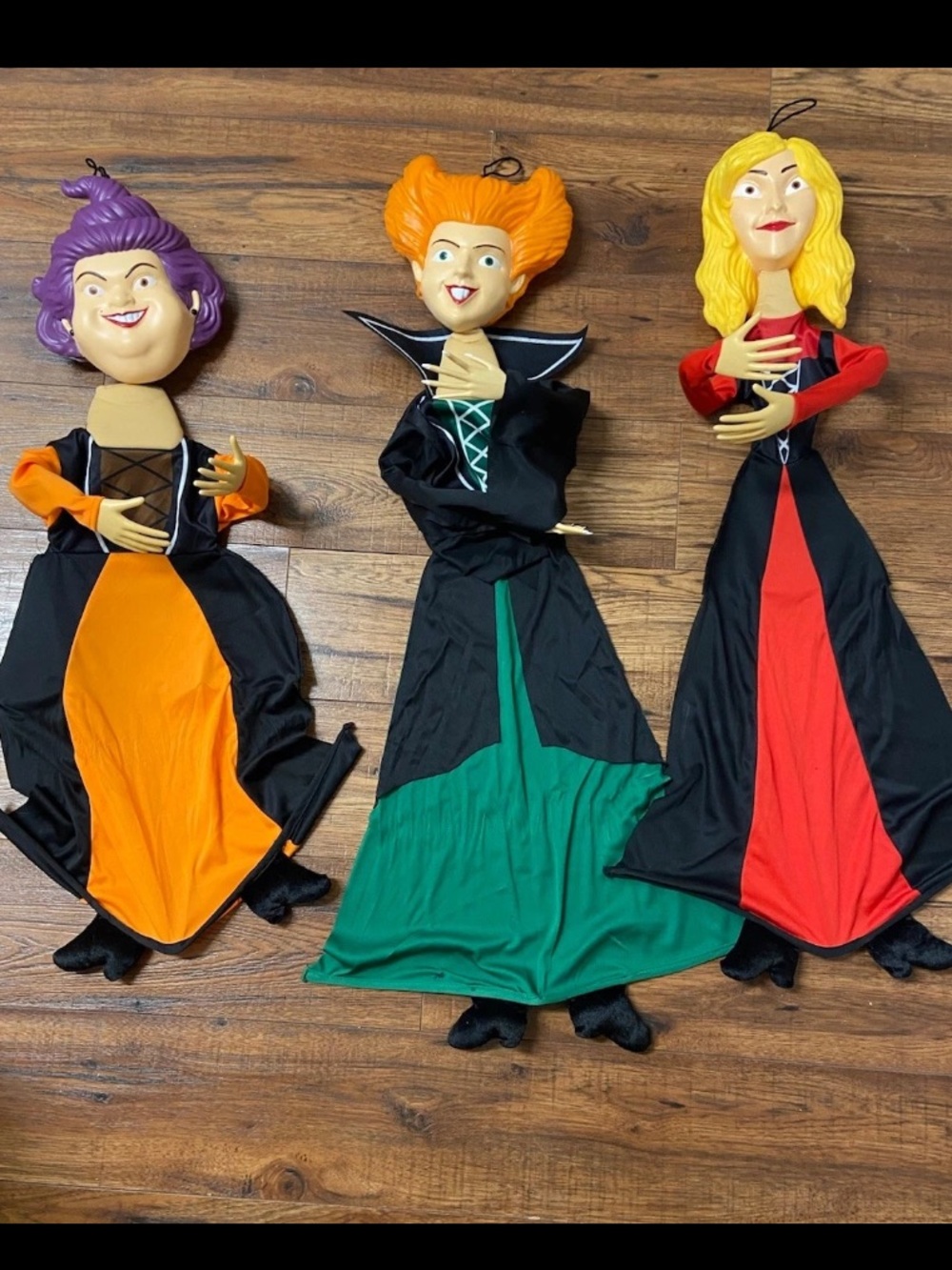 Halloween SANDERSON SISTERS Hanging BLOW MOLDS Hocus Pocus Disney Collectible!
